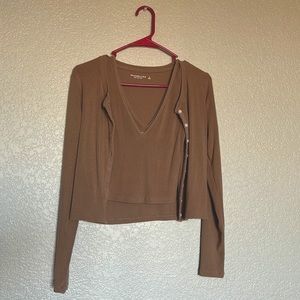 abercrombie tank top and cardigan set